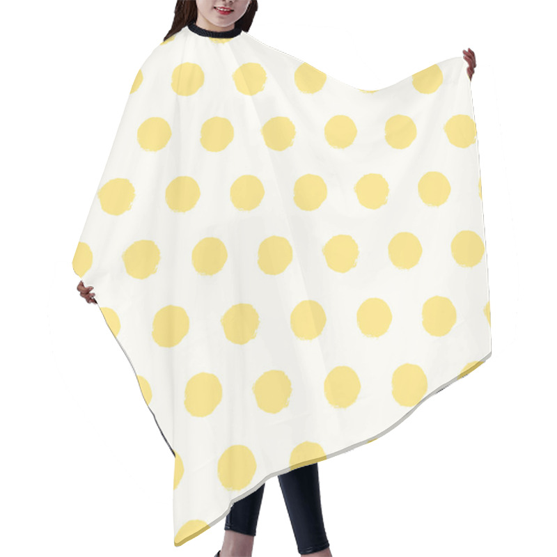 Personality  Seamless Pattern With Painted Polka Dot Texture Hair Cutting Cape