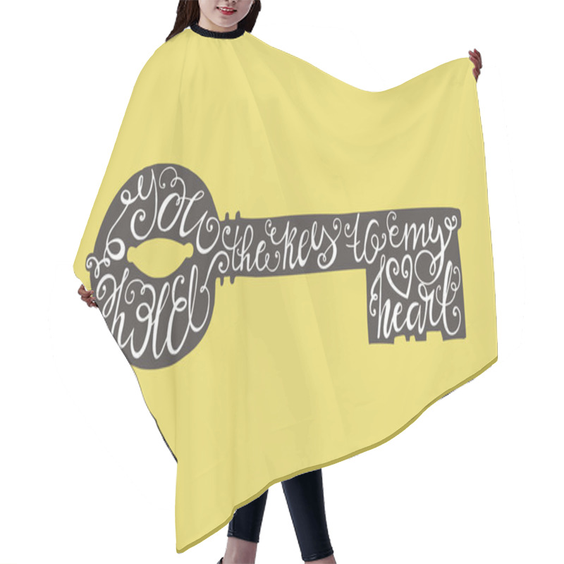 Personality  You Hold The Key To My Heart Hair Cutting Cape