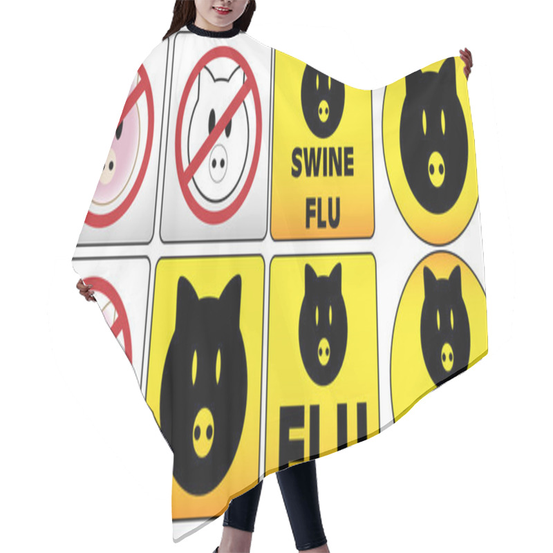 Personality  Swine Flu Sign Hair Cutting Cape