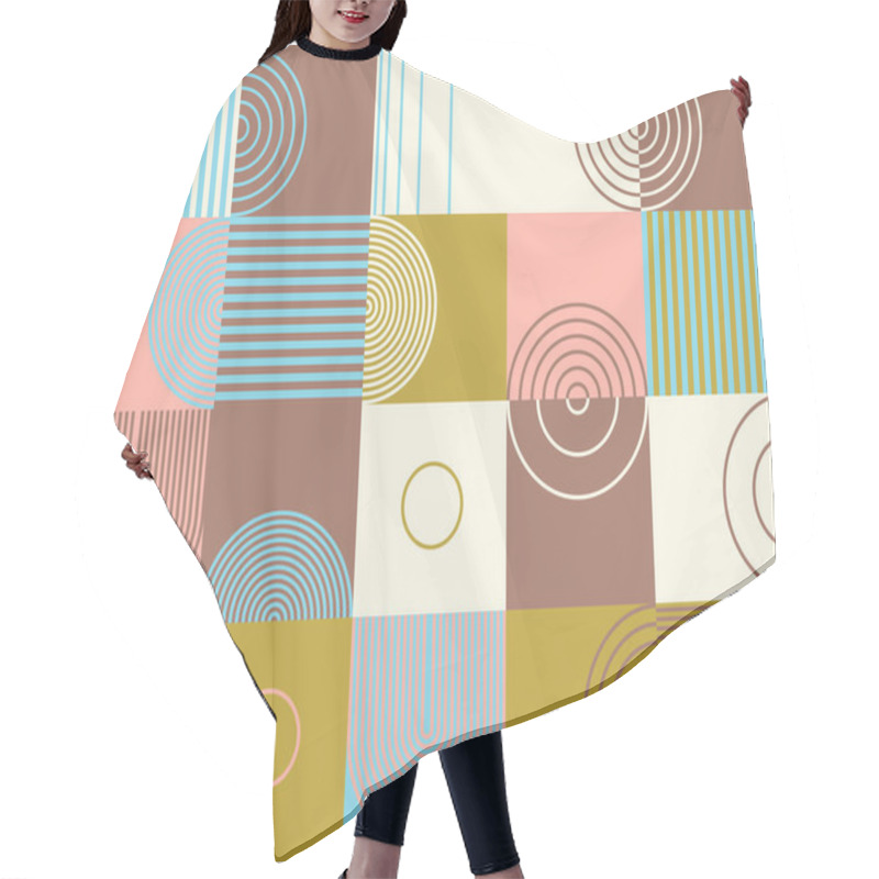 Personality  Mid-Century Abstract Vector Pattern Design Hair Cutting Cape