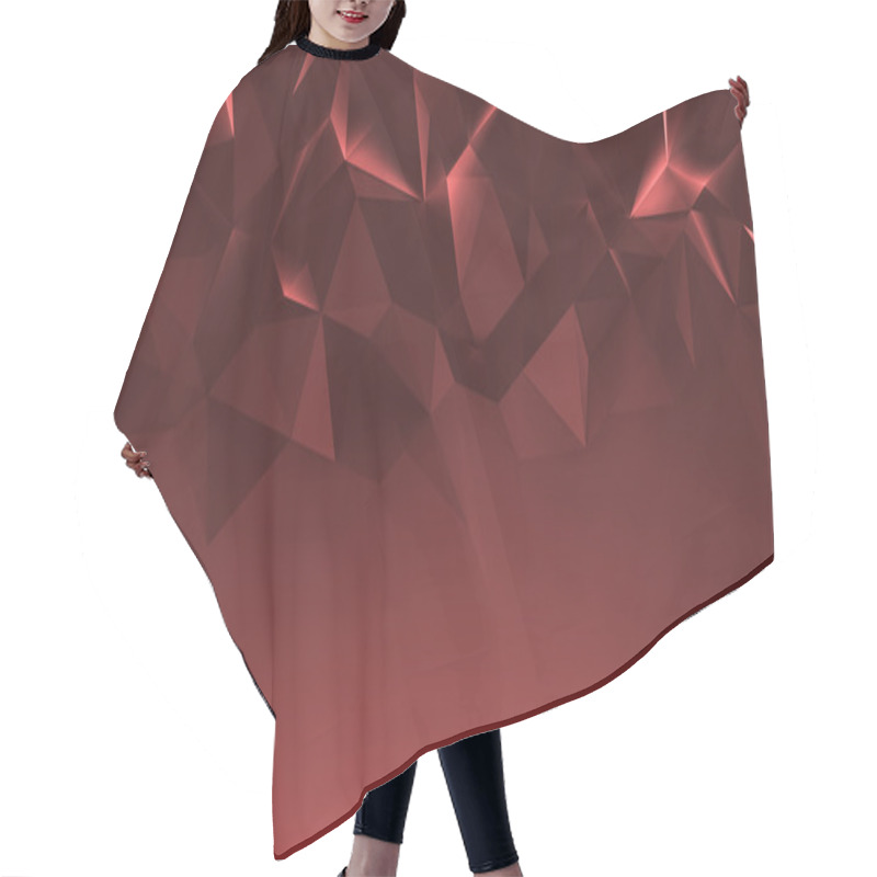 Personality  Abstract Black 3d Rendered Geometric Background. Hair Cutting Cape