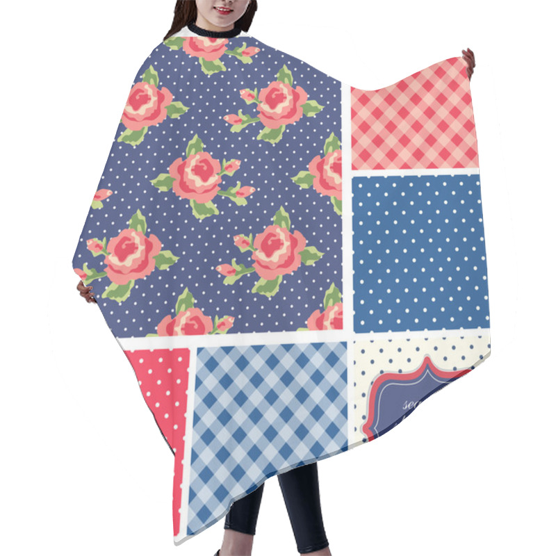 Personality  Shabby Chic Patterns With Roses Hair Cutting Cape