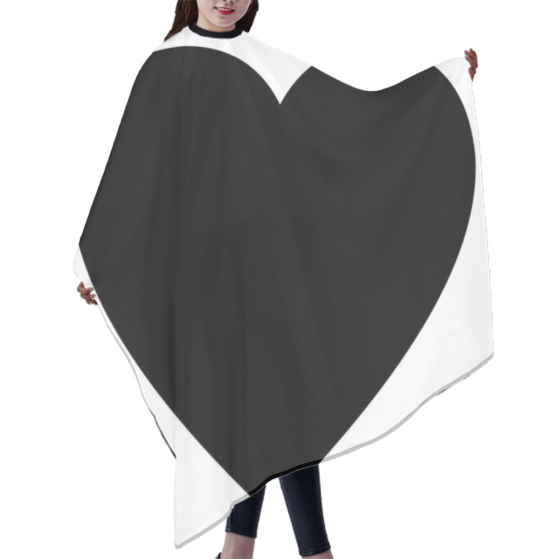 Personality  Minimalistic Black Heart Icon Template Hair Cutting Cape