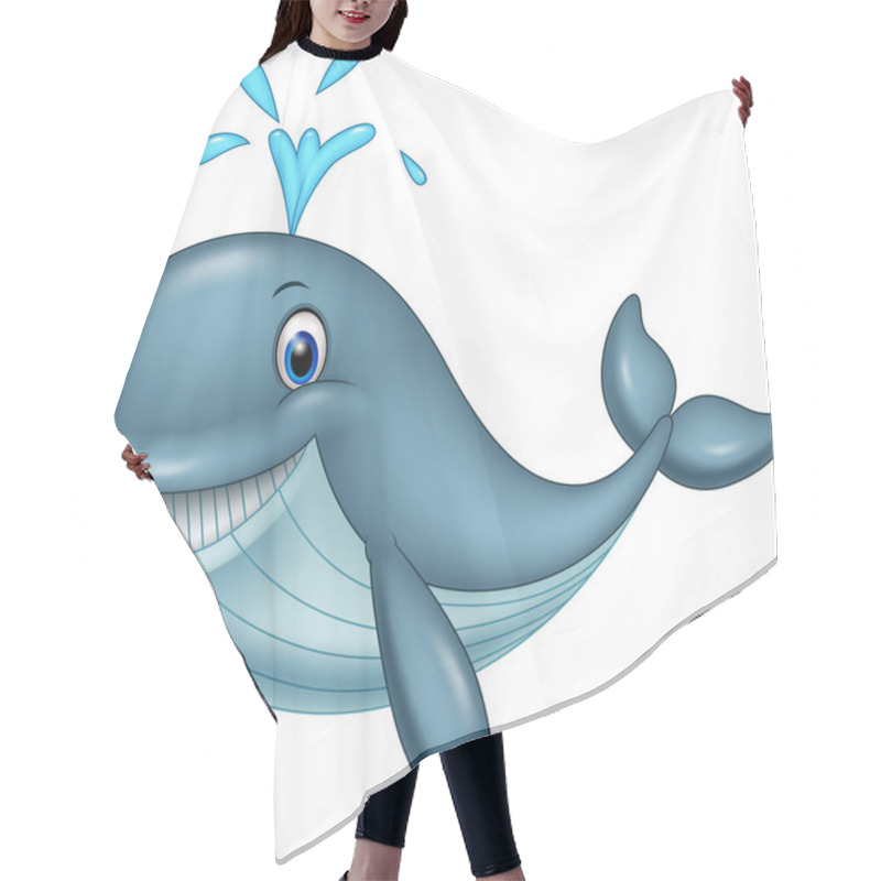 Personality  Cartoon Funny Whale Hair Cutting Cape