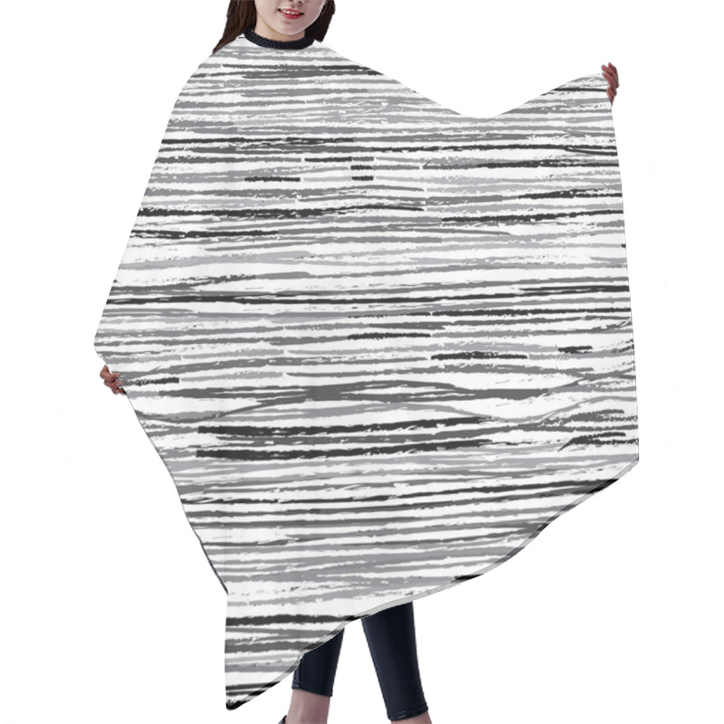 Personality  Horizontal Gray Stripes Vector Hair Cutting Cape