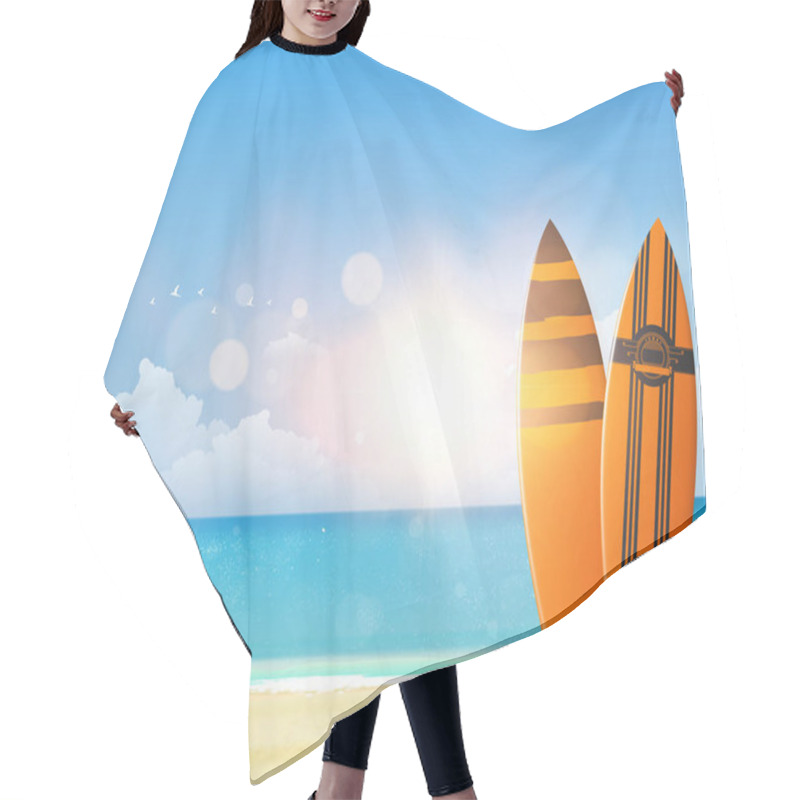 Personality  Sandy Beach With Surf Boards Hair Cutting Cape