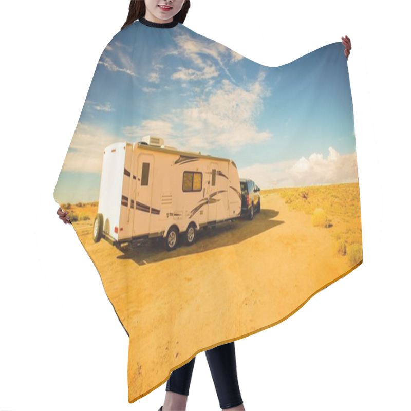 Personality  Travel Trailer Adventures Hair Cutting Cape