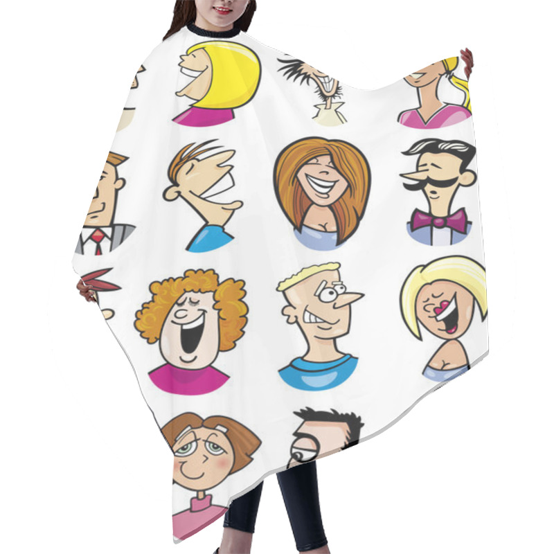 Personality  Cartoon Characters And Emotions Hair Cutting Cape