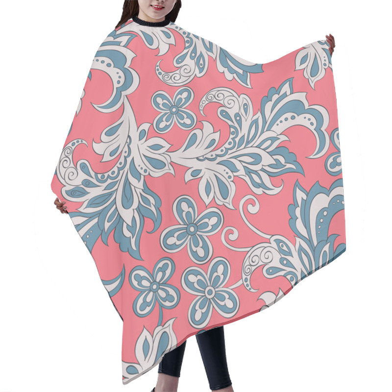 Personality  Pattern With Folkloric Flowers Hair Cutting Cape