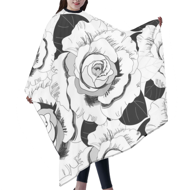 Personality  Pattern Of Roses Hair Cutting Cape