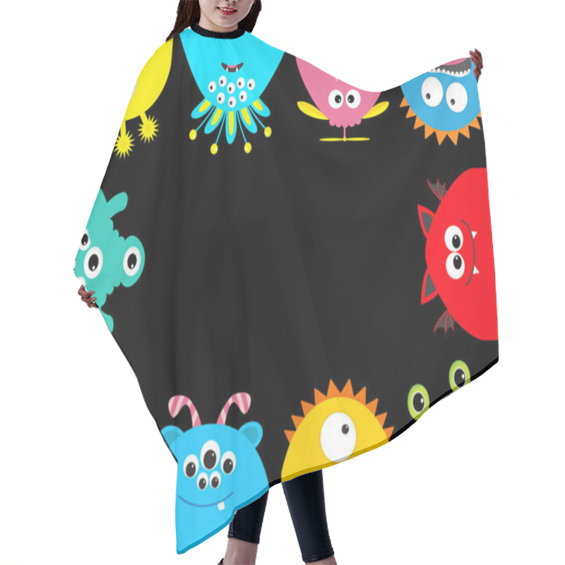 Personality  Cute Monsters Frame Hair Cutting Cape