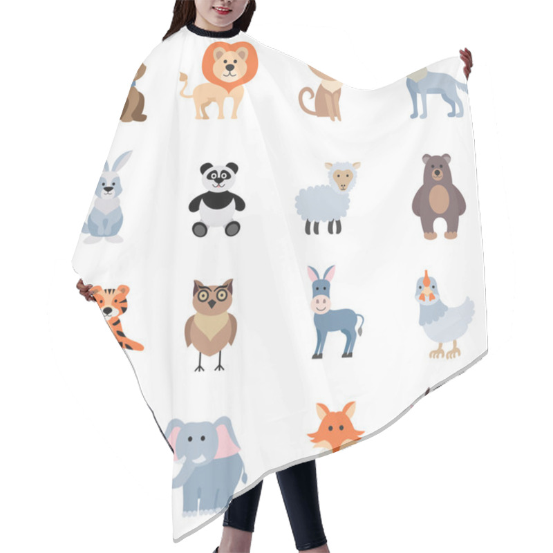 Personality  Wild And Home Animals Set Hair Cutting Cape