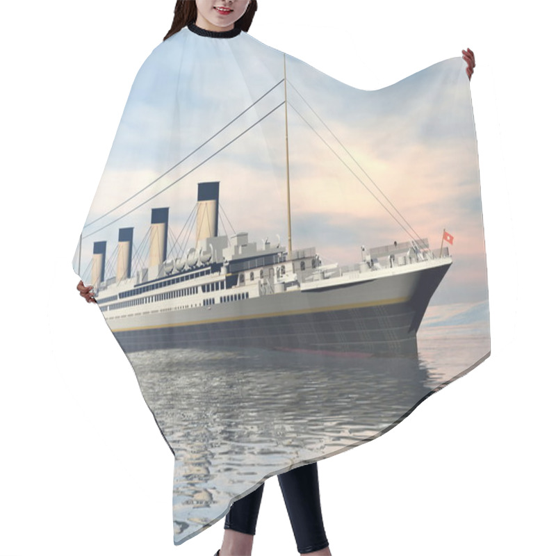 Personality  Titanic Ship - 3D Render Hair Cutting Cape