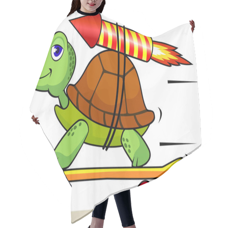 Personality  Turtle With Rocket Hair Cutting Cape