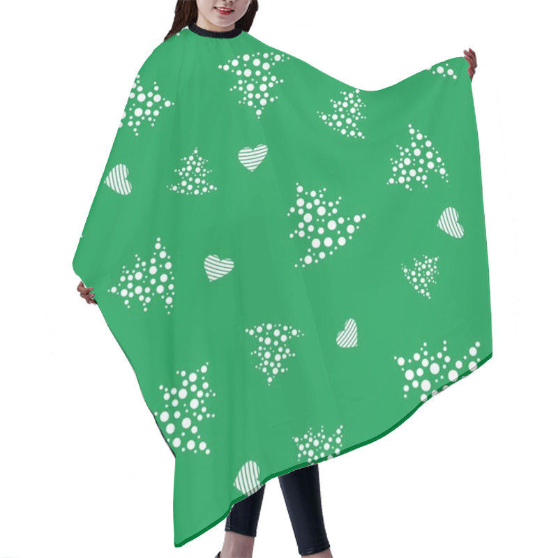 Personality  Vector Seamless Christmas Pattern  Hair Cutting Cape