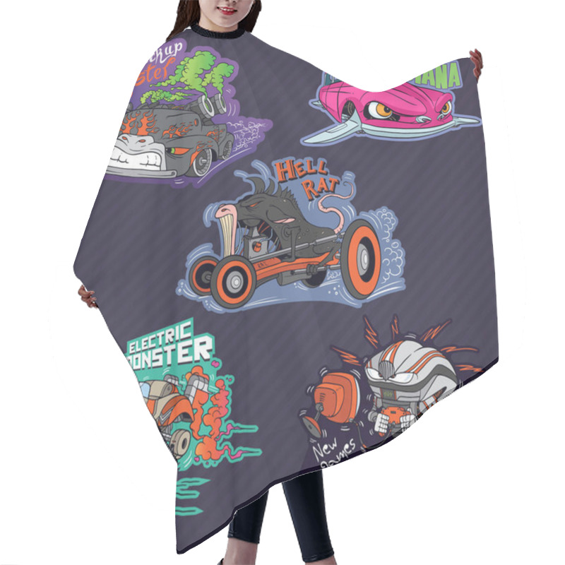 Personality  Funny Vehicle Caricatures  Hair Cutting Cape