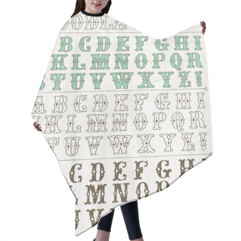 Personality  Doodle Alphabet Hair Cutting Cape