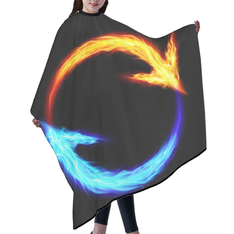 Personality  Fire Circular Arrows Hair Cutting Cape