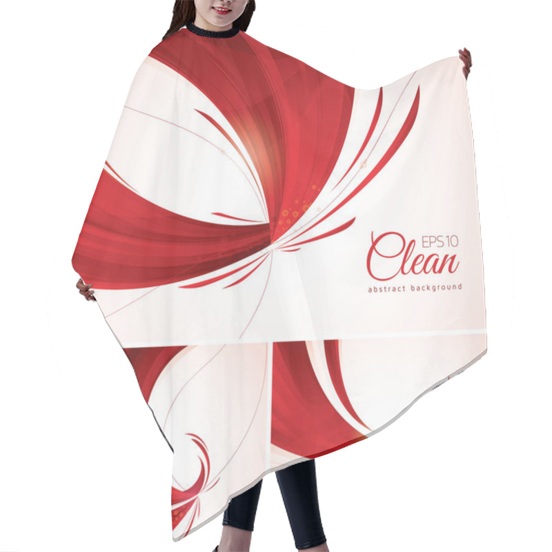 Personality  Red Abstract Background 1 Hair Cutting Cape