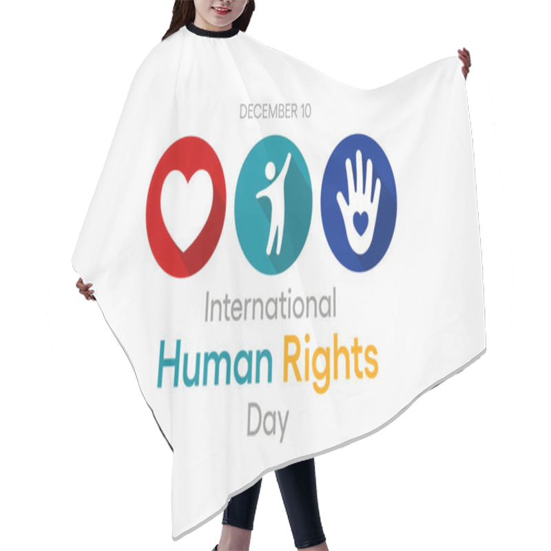 Personality  Vector Illustration On The Theme Of International Human Rights Day Observed Each Year On December 10th Across The Globe. Hair Cutting Cape