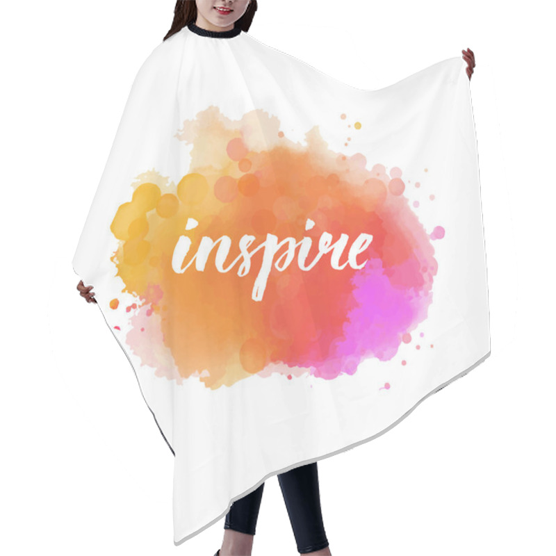 Personality  Inspire. Calligraphy Word Handwritten Hair Cutting Cape