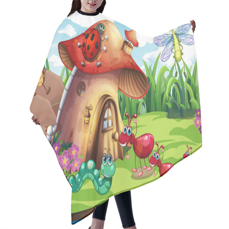 Personality  Insects Colony Hair Cutting Cape