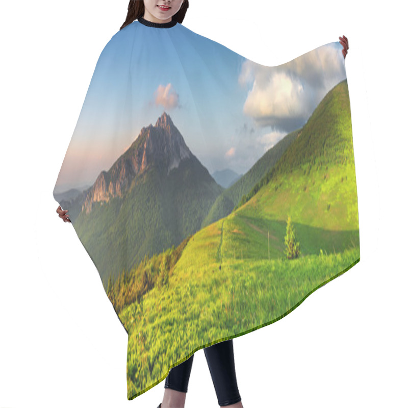 Personality  Rocky Peak At Sunset Hair Cutting Cape