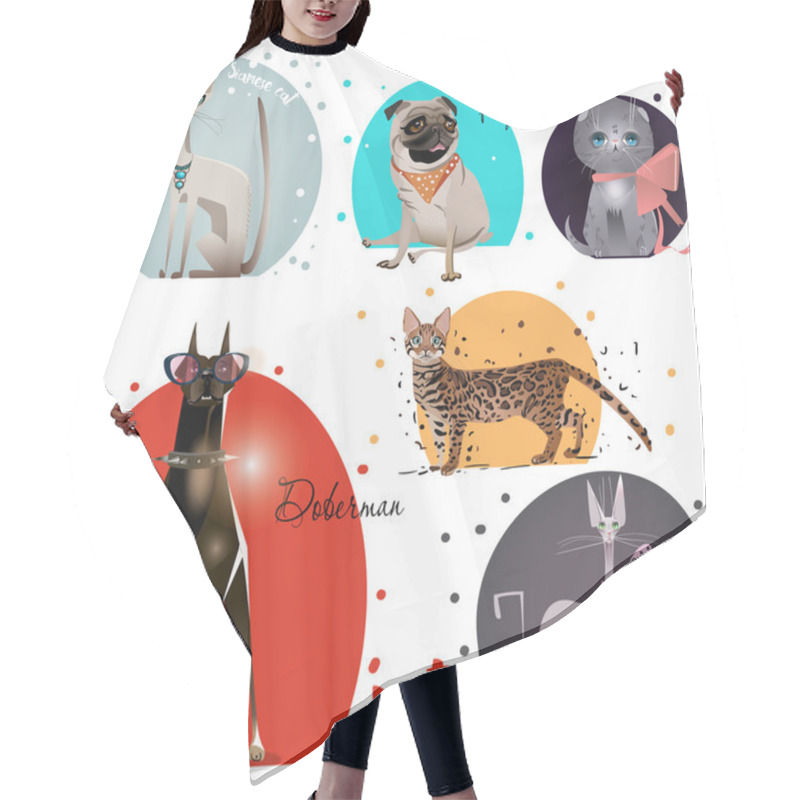 Personality  Set With Pets Hair Cutting Cape