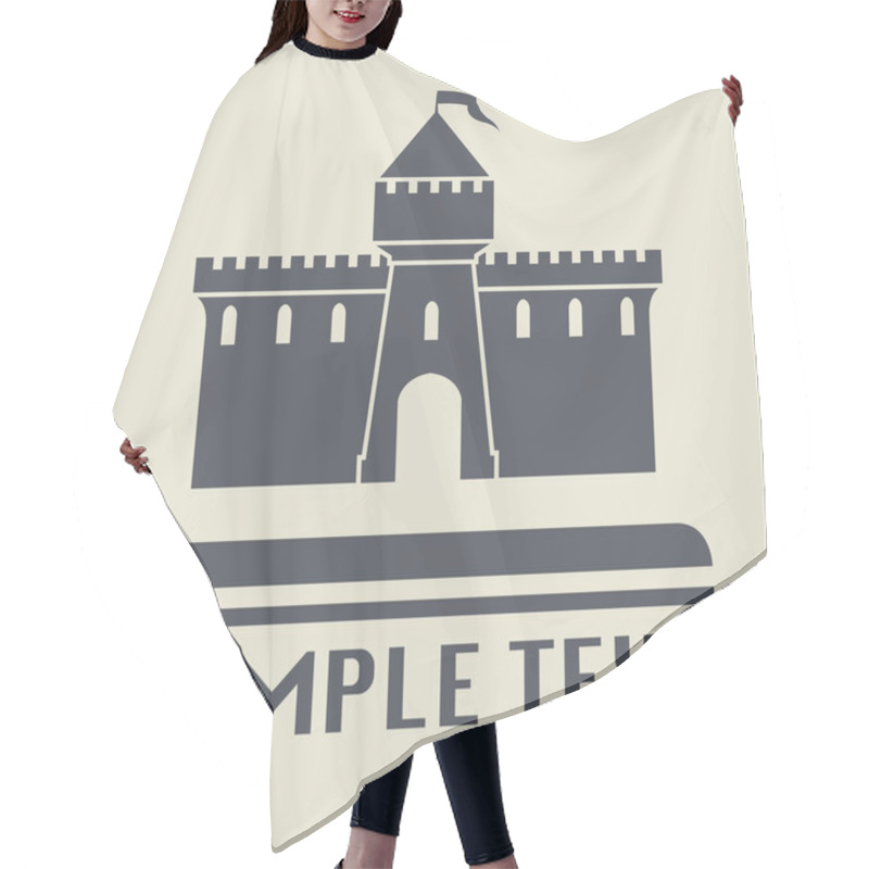 Personality  Castle icon or sign hair cutting cape