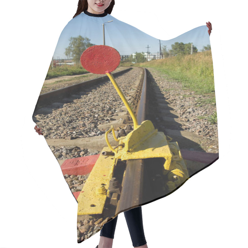 Personality  The Device Blocking The Movement Of Trains On The Railway Tracks Hair Cutting Cape