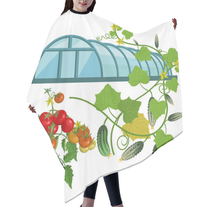 Personality  Greenhouse And Vegetables Hair Cutting Cape