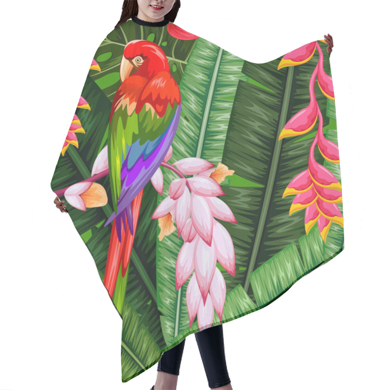 Personality  Exotic Tropical Background Hair Cutting Cape