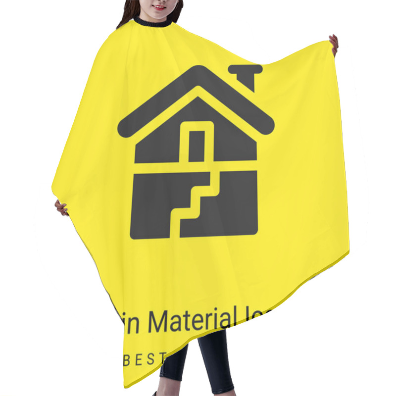 Personality  Basement Minimal Bright Yellow Material Icon Hair Cutting Cape