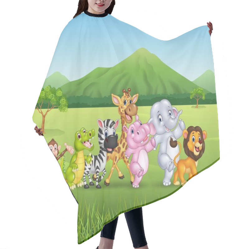 Personality  Wild Animal Cartoon Hair Cutting Cape