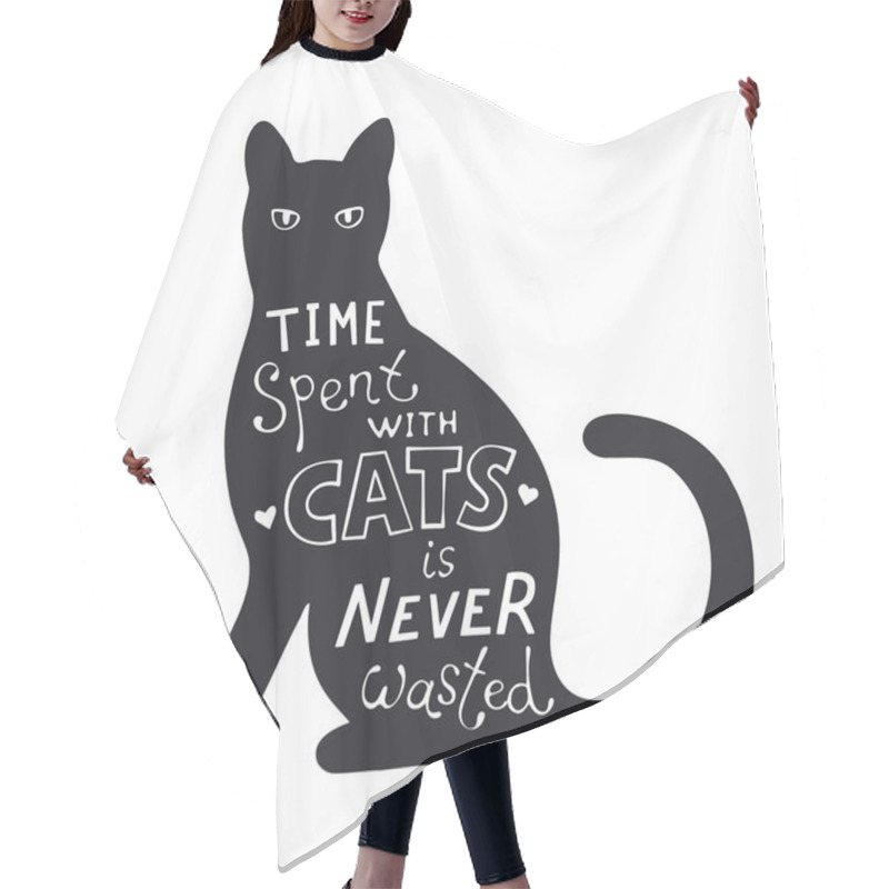 Personality  Fun Poster About Cats Hair Cutting Cape