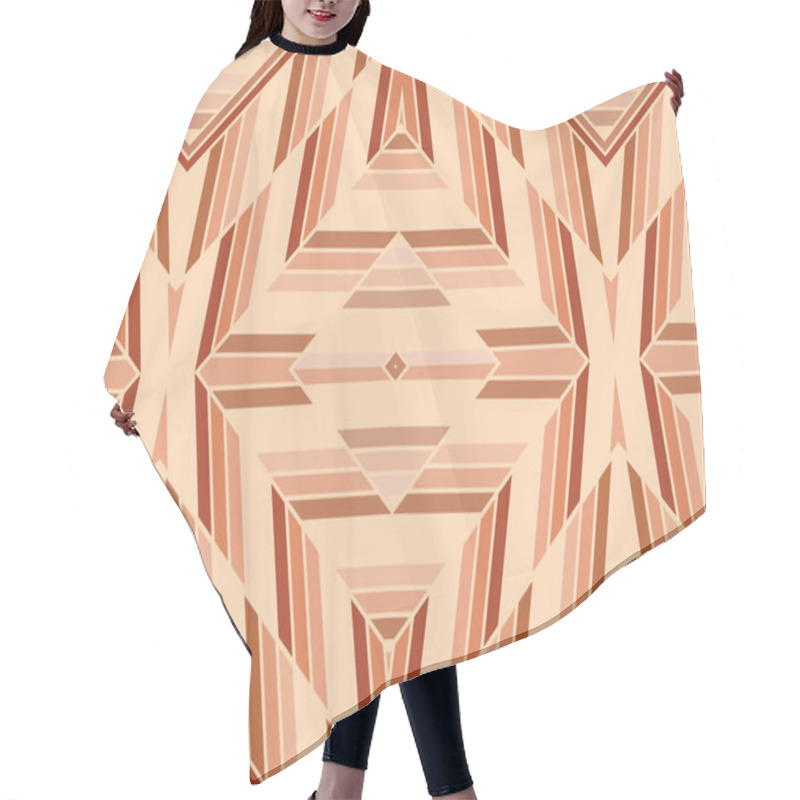 Personality  Seamless Geometric Pattern With Zigzags. Hair Cutting Cape