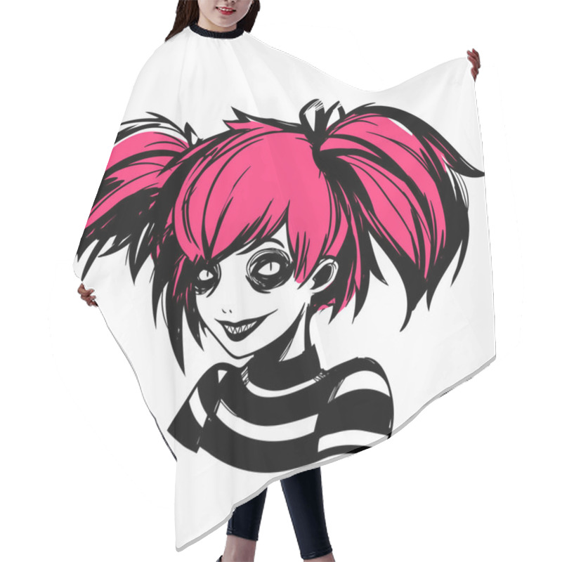 Personality  Cute And Scary Zombie Girl Hair Cutting Cape