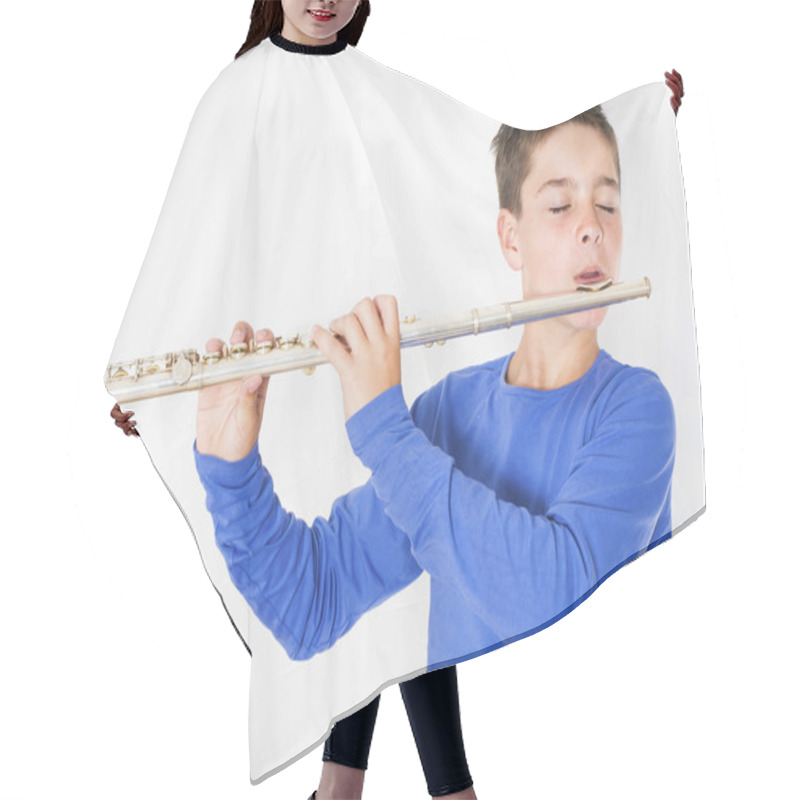 Personality  Boy With Flute Hair Cutting Cape