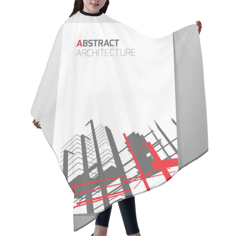 Personality  Abstract Architecture Background, Layout Brochure Template, Abstract Architecture Composition.  Geometric Design. Hair Cutting Cape