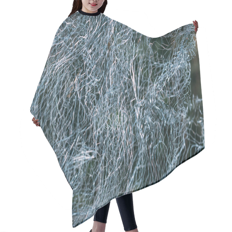 Personality  Close Up View Of Background With Old Fishing Net Hair Cutting Cape