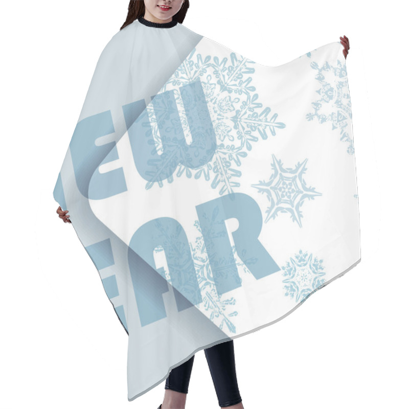 Personality  Blue Christmas Card Hair Cutting Cape