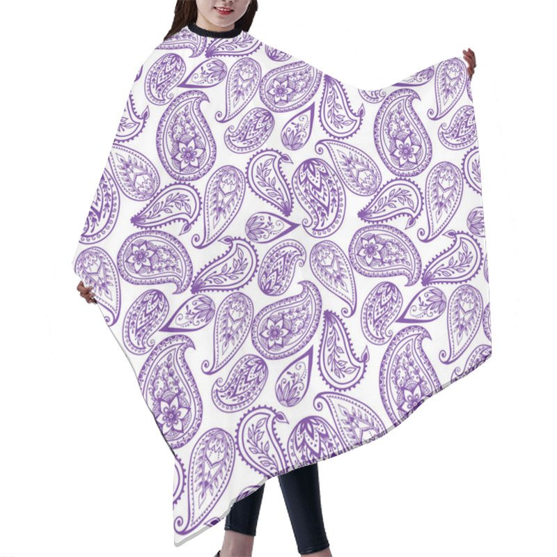 Personality  Mehendy Pattern Vector Illustration Hair Cutting Cape