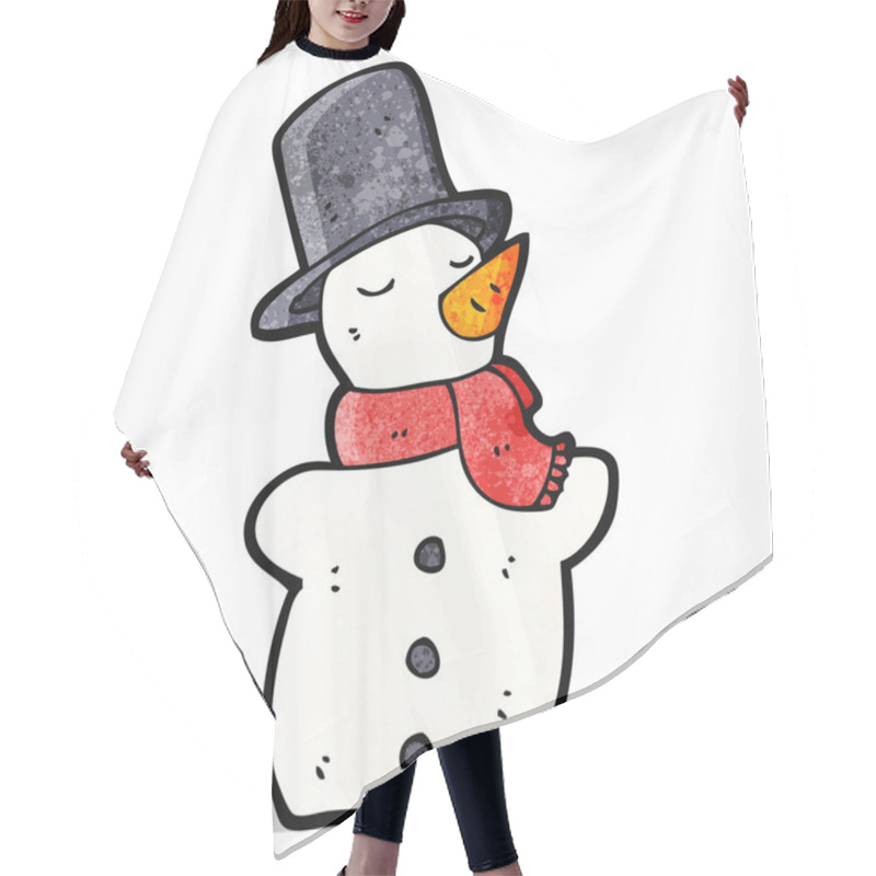 Personality  cartoon snowman hair cutting cape