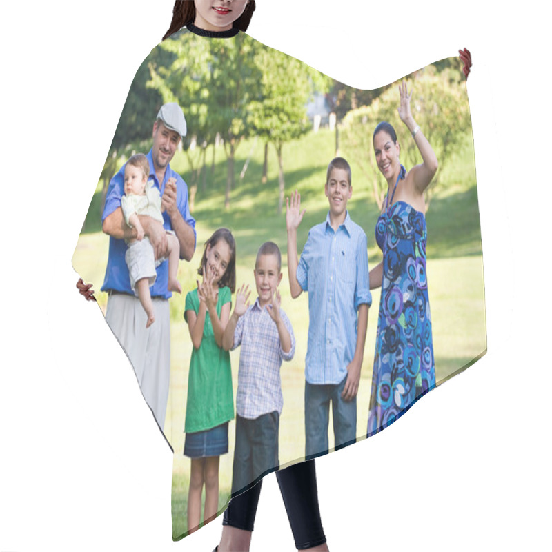 Personality  Happy Waving Family Hair Cutting Cape