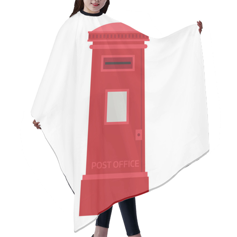 Personality  Post Mail Box Vector Isolated Hair Cutting Cape