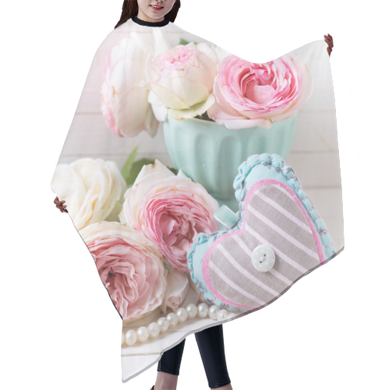 Personality  Flowers  And Decorative Heart Hair Cutting Cape