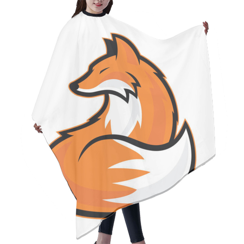 Personality  Fox Mascot Logo Hair Cutting Cape