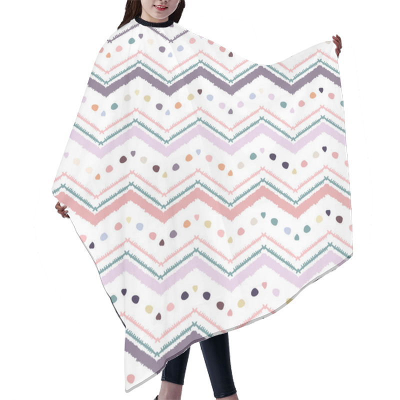 Personality  Abstract Zigzag Pattern For A Cover Design. Hair Cutting Cape