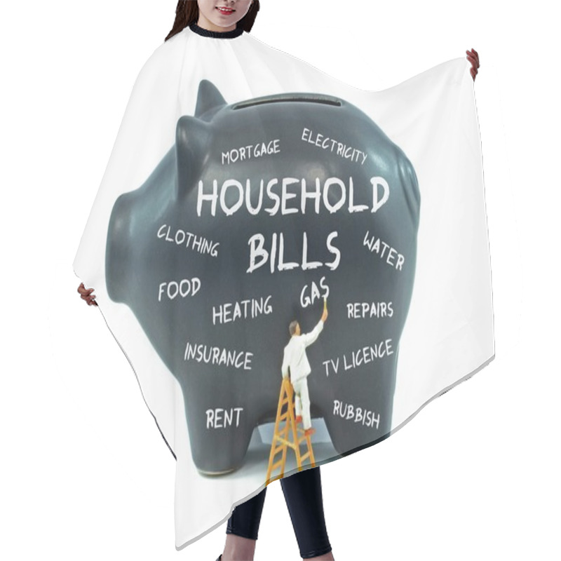 Personality  Household Bills Piggy Bank Hair Cutting Cape