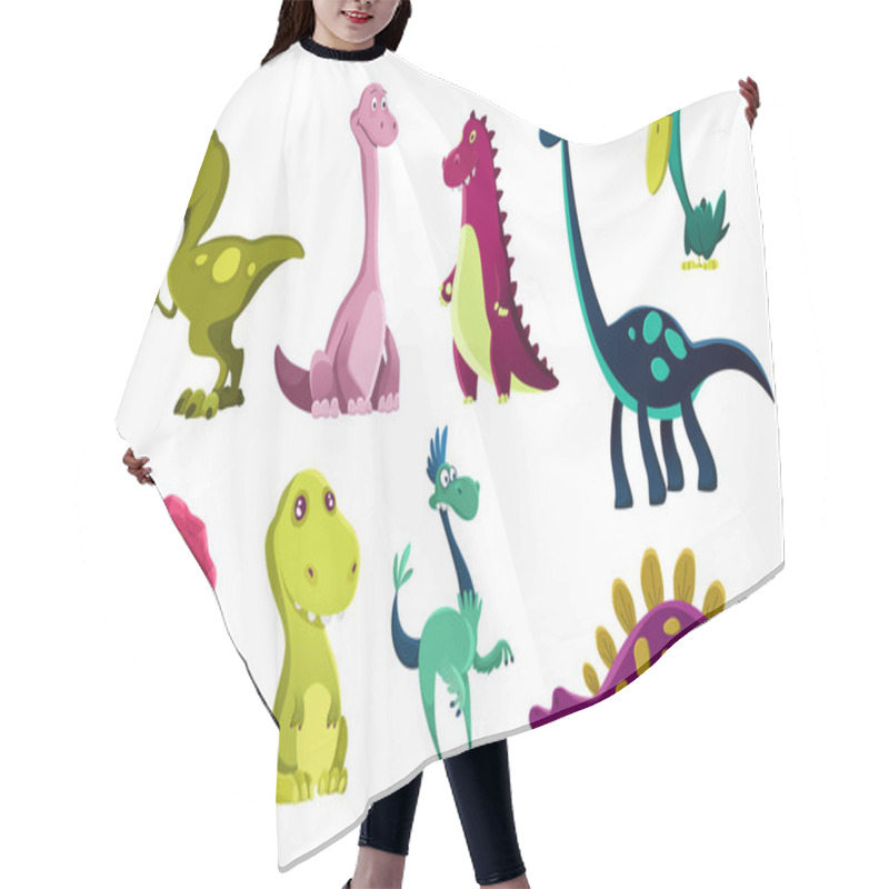 Personality  Set Of Dinosaurs Baby, Cute Print. Sweet Dinos. Cool Little Dinosaurs Illustration For Nursery T-shirt, Kids Apparel, Invitation, Simple Scandinavian Child Design Hair Cutting Cape